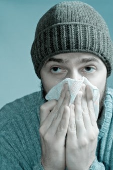 Man with the flu