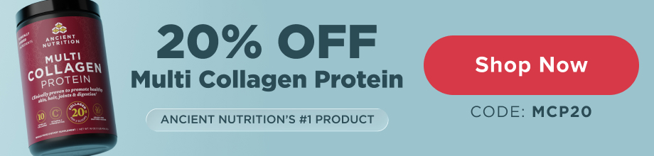 20% off Ancient Nutrition Multi Collagen Protein, code MCP20